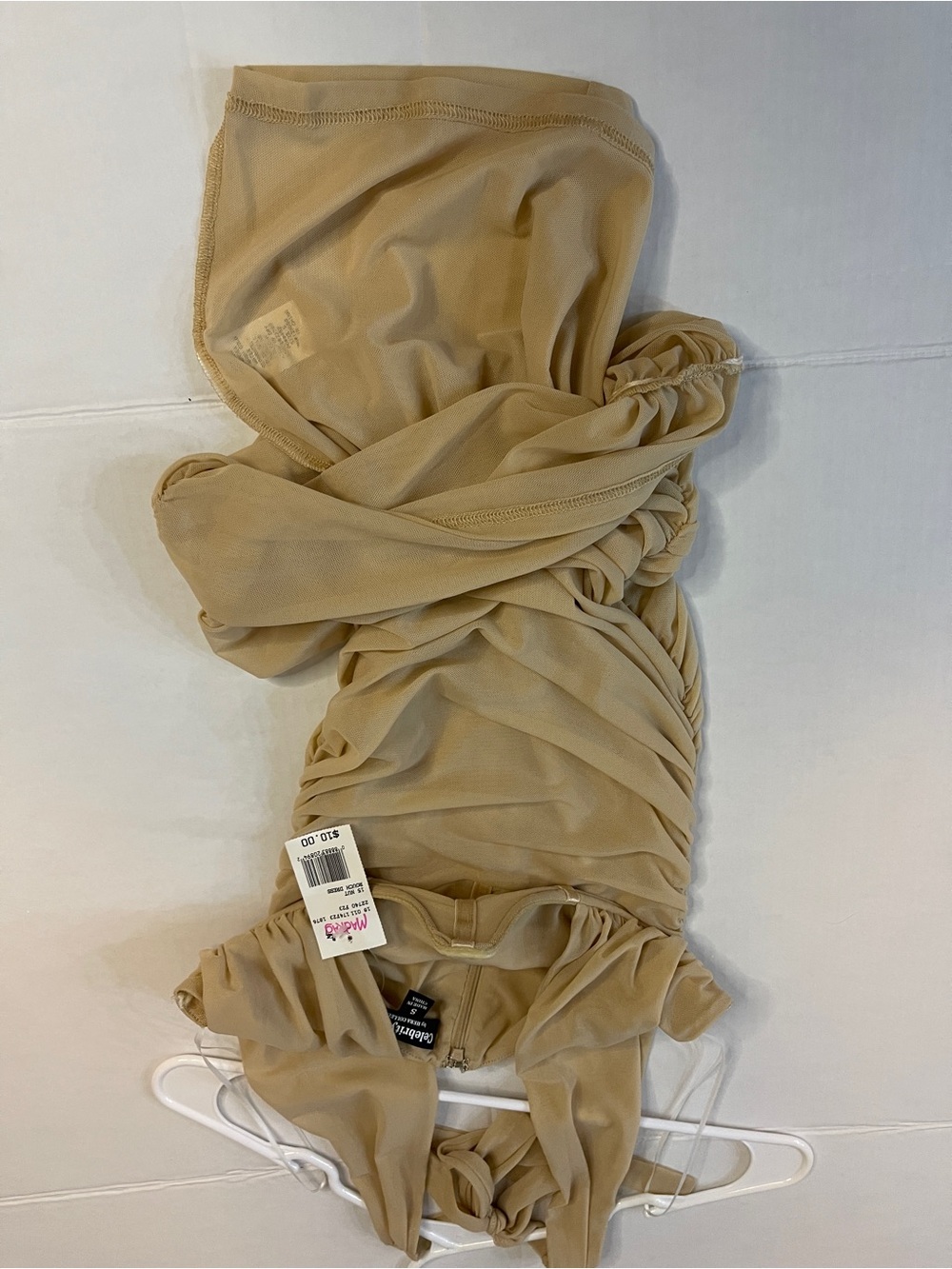 Motel Rocks Beige Halter Ruched Mini Dress - Picture 4 of 4